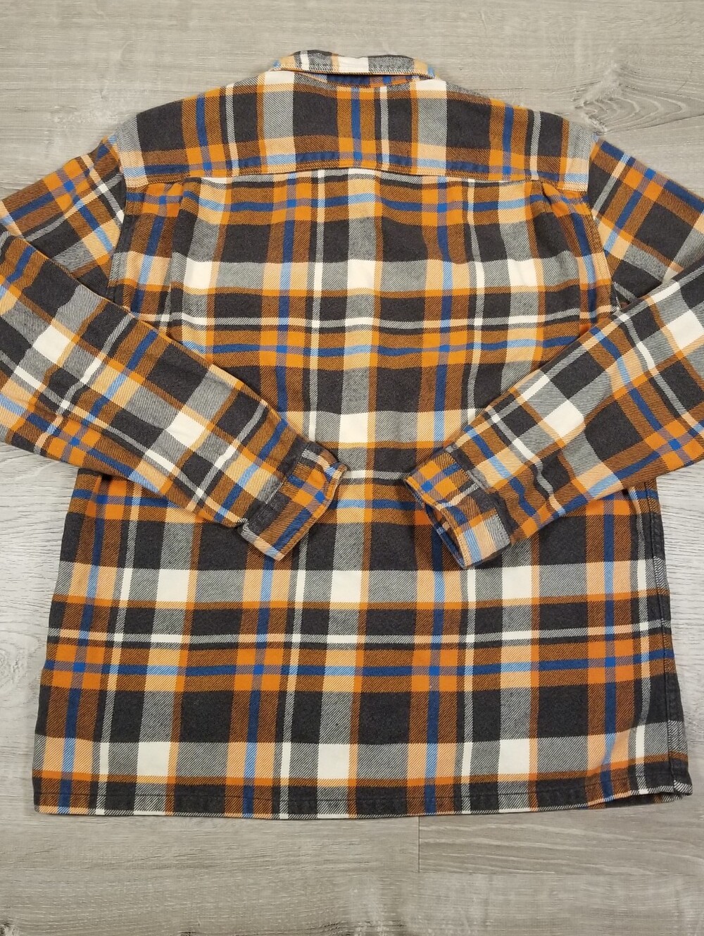 Patagonia Mens Long Sleeve Fjord Flannel Shirt L Plaid Button Up Organic Cotton - Picture 5 of 7